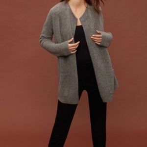 Aritzia the Group Babaton Marston wool yak blend grey cardigan sweater